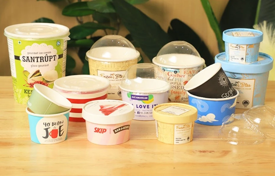 Leakproof ice cream paper cups 4 Leakproof ice cream paper cups 4